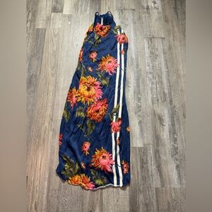 Zara Floral Maxi Dress - Navy and Pink summer lightweight floral
